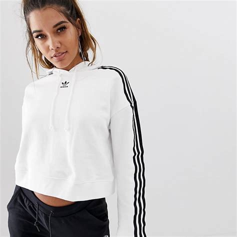 white adidas hoodie cheap|adidas originals cropped hoodie white.